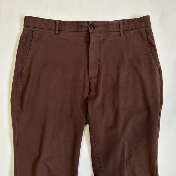 Everlane Uniform Performance Pants Mens 34 x 28 Slim Fit Brown Stretch Preppy - Picture 2 of 12